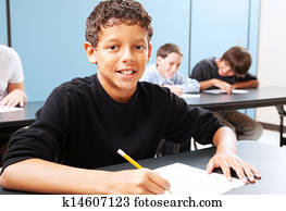 estudiante, ansioso, para aprender