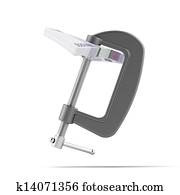 euroschein, in, klammer