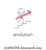Evolution career. Illustration Evolution career. Illustration