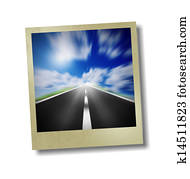 Express road disappearing over the horizon