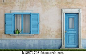 facade of an old house facade of an old house