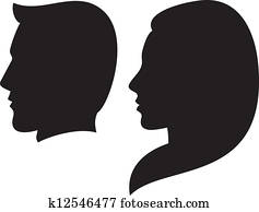 face man and woman face man and woman