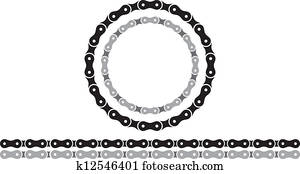 fahren kette rad, silhouetten fahren kette rad, silhouetten