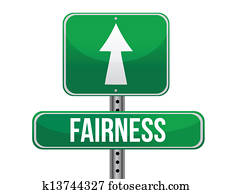fairness road sign illustration design