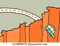 fallender, auto, /, weg springen, a, felsformation fallender, auto, /, weg springen, a, felsformation