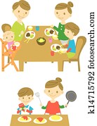 Family, dinner, cooking Family, dinner, cooking