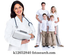 Family doctor woman. Health care.