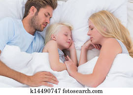  family sleeping together