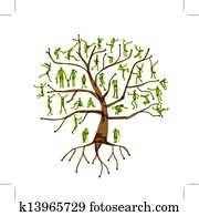 Family tree, relatives, people silhouettes Family tree, relatives, people silhouettes