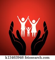 family with in hand concept family with in hand concept
