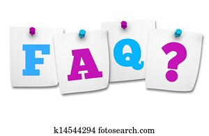 Faq And Question Mark On Post It