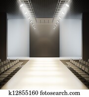 Fashion empty runway. Fashion empty runway.