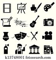 feine künste, symbol, satz feine künste, symbol, satz
