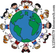 felfordulás etnikai, boldog, gyerekek