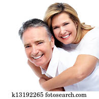 feliz, 3º edad, pareja.