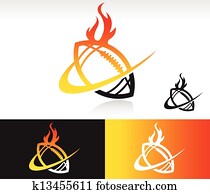 feuer, swoosh, football, symbol
