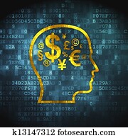 Finance concept: Finance Symbol on digital background