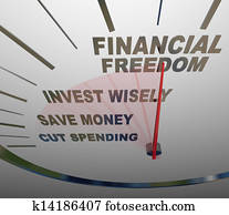 Financial Freedom Speedometer Invesment Savings Money