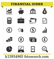 Financial Icons Vector Set