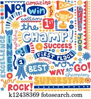 First Place Champion Word Doodles First Place Champion Word Doodles