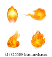 Flame, vector icon Flame, vector icon