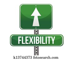 flexibility road sign illustration design