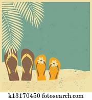 Flip flops on the Beach Flip flops on the Beach