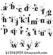 floral alphabet floral alphabet