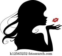 Flying Kiss Silhouette Flying Kiss Silhouette