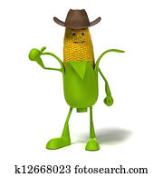 Food character corn cob Food character corn cob