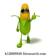 Food character - corn cob Food character - corn cob