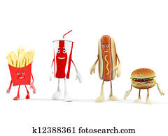 Food character - fast food Food character - fast food