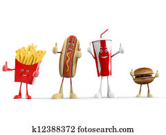 Food character - fast food Food character - fast food