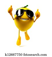 Food character - lemon Food character - lemon