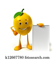 Food character - lemon Food character - lemon