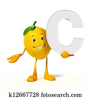 Food character - lemon Food character - lemon