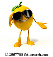 Food character - lemon Food character - lemon