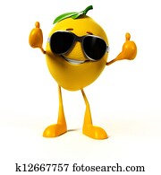 Food character - lemon Food character - lemon