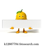 Food character - lemon Food character - lemon