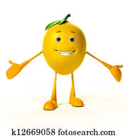 Food character - lemon Food character - lemon