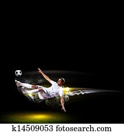 Football player with ball Football player with ball