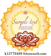 Frame with lotus Frame with lotus
