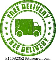 Free delivery vector stamp Free delivery vector stamp