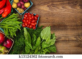 fresco, mercado, frutas legumes