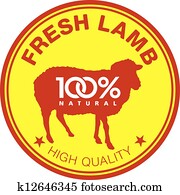 Fresh lamb label Fresh lamb label
