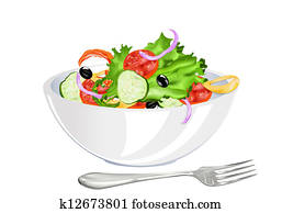 Fresh vegetable vegetarian salad