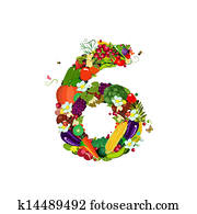 Number 6 Clipart Vectors | Our Top 1000+ Number 6 Graphics | Fotosearch