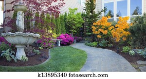 Frontyard Landscaping with Paver Walkway Frontyard Landscaping with Paver Walkway
