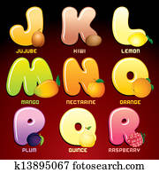 Fruits And Berries In Alphabetical Order. Fruits And Berries In Alphabetical Order.