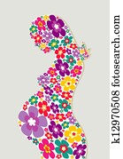 frühjahrsblumen, mutter, frau frühjahrsblumen, mutter, frau